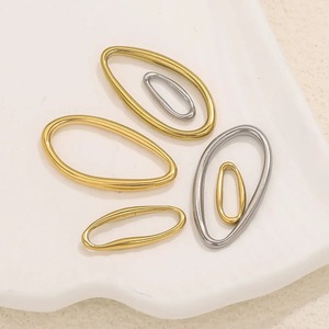 5Pcs/bag Irregular Oval Stainless Steel Connector Personalized Fashion Earring Bracelet DIY <strong>Jewelry</strong> <strong>Manufacturing</strong> <strong>Supplies</strong> - Product Image 3