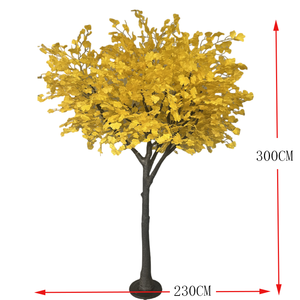 CHUANGFA Arbre Artificiel à Cheveux Vierges 3M <span class=keywords><strong>Ginkgo</strong></span> <span class=keywords><strong>Biloba</strong></span> Paysage de <span class=keywords><strong>Jardin</strong></span> en Plastique pour Halloween Noël Nouvel An Centres Commerciaux - Product Image 6