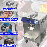 Machine à Glace Artisanale Commerciale 30L/h, 5 Programmes, pour Barres, Sorbet et Yaourt Glacé - Nouveauté Usine