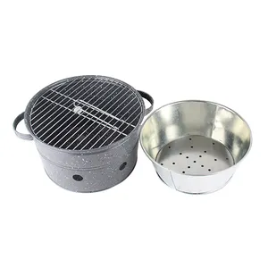 Jepang Korea Turki Dalam Ruangan Luar Ruangan Portabel Stainless Steel Industri Dapur Kool Arang Berputar BBQ Panggang