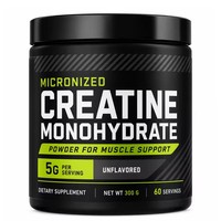 Créatine en poudre micronisée OEM 300g sans saveur, compléments alimentaires pour la croissance musculaire pour les sportifs