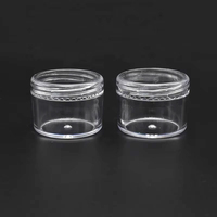 Pot en plastique PS transparent mini 2g 3g 2,5g 6g 7g 10g 5g pour échantillon de crème 30g 50g 60g 100g, conteneur de stockage cosmétique pour beurre corporel