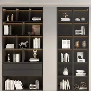 Bibliothèque en bois simple et moderne Nouvelle armoire de rangement décorative pour la maison, l'école, l'hôtel ou l'appartement - Product Image 1