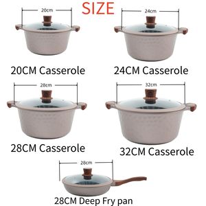 Juego de Ollas y Sartenes de Cocina al por Mayor, Juego de Utensilios de Cocina de Gran Tamaño, Martillados, de Granito, Aluminio Pesado, Antiadherentes - Product Image 5