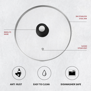 Bền Kính Tròn Có Nắp Đậy Cho Nấu Ăn Sắt Và Nhôm Đồ Dùng Nhà Bếp Với Đúc Sắt Bìa Cho Chảo Các Bộ Phận Đồ Nấu Nướng - Product Image 3