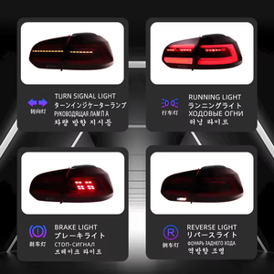 ไฟท้าย LED AURON สำหรับรถยนต์ VW Golf 6 ปี 2009-2013 เลนส์ใส รุ่นใหม่ อัพเกรด ติดตั้งง่ายแบบ Plug&Play ความสว่าง 6000 ลูเมน 6000K - Product Image 3