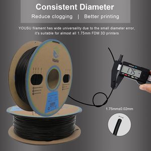 Filament 3D YOUSU <span class=keywords><strong>TPU</strong></span> mat 1,75 mm 1 kg, sans déformation et diamètre de précision, filament flexible 65A/75A/85A/95A pour imprimantes 3D - Product Image 5