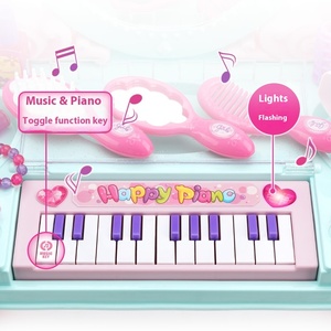 Trucco da donna con cartoni animati per fingere di giocare a toletta <span class=keywords><strong>Set</strong></span> di gioielli da principessa giocattoli e regali di plastica di bellezza e moda - Product Image 2