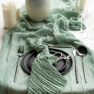 Chemin de Table pour mariages modernes, chemin de Table vert émeraude - Product Image 6