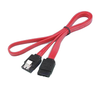 Cable DE DATOS SATA III rojo de 45cm de alta velocidad de 7 pines hembra a hembra con clip de bloqueo chaqueta de PVC 6,0 Gbps para transferencia de datos por ordenador