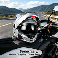 Casque de moto personnalisable à visière relevable en ABS, léger, respirant, unisexe, doux pour la peau, toutes saisons, double visière