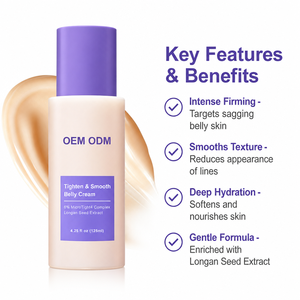Crema Corporal Reafirmante con Complejo Reafirmante al 6% y Extracto de Semilla de Longan, Suavizante e Hidratante para la Piel del Abdomen, Marca Privada OEM - Product Image 2