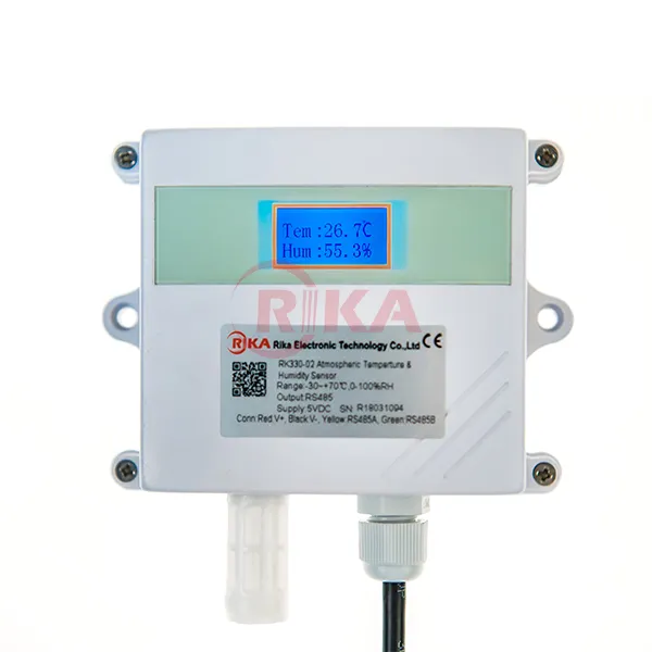 RK330-02 Indoor Wall-mounted Digital Air Temperature and Humidity Transmitter Sensor with 4-20mA/0-5V/0-10V/RS485 Output