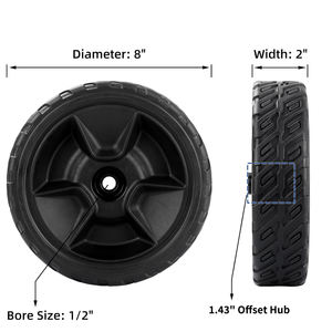 Roues avant <span class=keywords><strong>de</strong></span> <span class=keywords><strong>tondeuse</strong></span> à gazon, roues <span class=keywords><strong>de</strong></span> 8 pouces pour <span class=keywords><strong>Honda</strong></span> HRN216, paquet <span class=keywords><strong>de</strong></span> 2 - Product Image 2