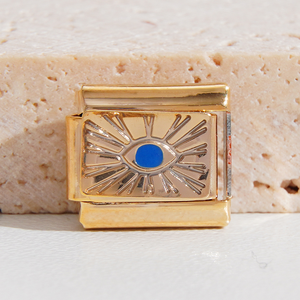 Set Braccialetto a Maglie Componibili Italiane all'Ingrosso con Gemme Assortite Fai da Te in Acciaio Inossidabile Dorato - Product Image 4