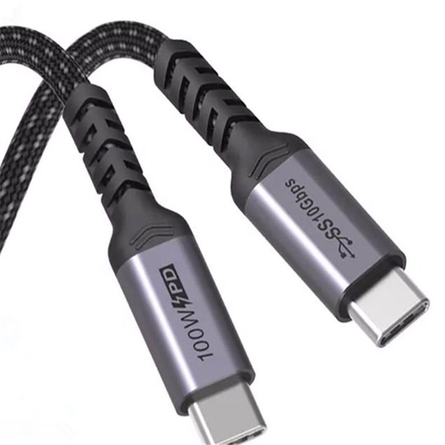 USB C Cable 100W PD Fast Charging Pure Copper Conductor Aluminum Braid PVC Jacket 5A for MacBook Phone