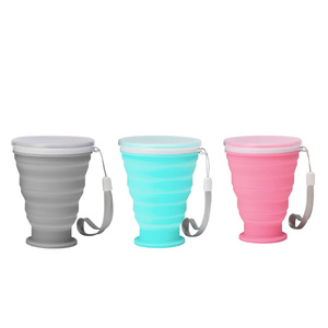 Taza Plegable de Silicona de 200 ml, Redonda, Portátil, para Deportes al Aire Libre, Ciclismo, Botella de Agua para Beber Directo, para Camping - Product Image 3