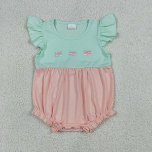 Stock MAMAS MINI Colorful Floral Print Baby Girls Romper Organic Cotton Wholesale Fashion Boutique Infant Factory Price <b>Toddlers</b> - Product Image 5