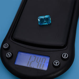 प्रयोगशाला-विकसित अंडाकार-कट इमर्ड्स और एक्वामरीन, सिंथेटिक ग्रीन और नीले रत्न - Product Image 6