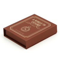 Boîte cadeau rigide marron de luxe personnalisée avec insert en mousse pour un affichage sécurisé des produits