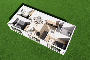 Tùy chỉnh 16ft sang trọng Mini container tiểu nhà homes-hiện đại di động prefab thép ánh sáng Tiny nhà phẳng gói biệt thự - Product Image 6