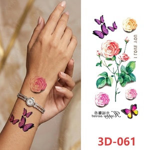 Tatuaje Temporal 3D de Transferencia de Agua, Seguro para la Piel, para Mujeres, Brazo, Pierna, <span class=keywords><strong>Tobillo</strong></span>, Maquillaje, Flor, Mariposa - Product Image 6