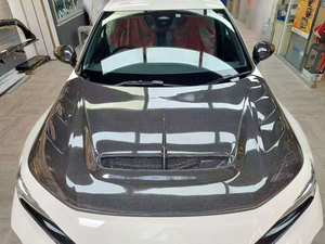 ฝาครอบเครื่องยนต์คาร์บอนไฟเบอร์แท้ สำหรับรถยนต์ฮอนด้า FL5 ฝากระโปรงหน้าคาร์บอนไฟเบอร์ - Product Image 4