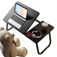Bureau portable pliable réglable en hauteur pour ordinateur portable, table de lit en bois pour la maison, le bureau, la chambre, l'étude, le travail, le canapé