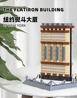 Regalo para niños 4220 arquitectura famosa Nueva York Flatiron Landmark Building Granule Assembly House Model Building Blocks Sets