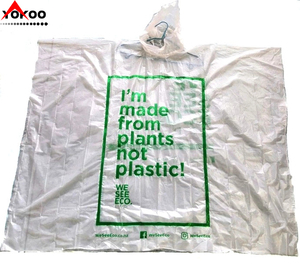 Poncho Impermeable Biodegradable de PLA Desechable para Parques Temáticos - Product Image 4