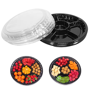 ถาดผลไม้ PET 6 ช่องพร้อมฝาปิด ขายส่งจากโรงงาน - Product Image 1