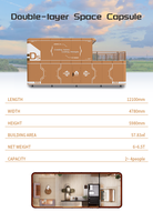 Villa Modulaire Portable d'Usine, Cabine Conteneur Multifonction Démontable, Maison Préfabriquée à Double Étage Écologique et Moderne