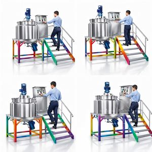 Cuve de mélange en acier inoxydable avec agitateur pour produits chimiques, savons liquides et cosmétiques – Capacités 100L, 200L, 500L, 1000L, 2000L - Product Image 5