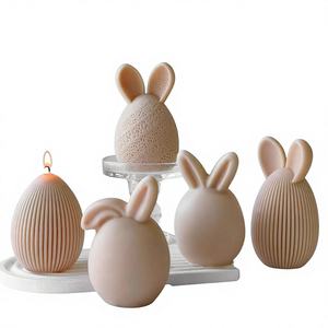 Molde de silicona YS con diseño de oreja de conejo y nervaduras, molde geométrico a rayas <span class=keywords><strong>para</strong></span> <span class=keywords><strong>velas</strong></span> de cera de soja, ideal <span class=keywords><strong>para</strong></span> decoración de Pascua - Product Image 5