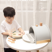 Juego de Juguete de Madera para Hornear Pizza UBM SWDX-0015 con Cortador de Rebanadas de Pizza y Pala para Niños Mayores de 3 Años