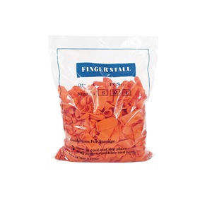 Longhuatai <b>Finger</b> <b>Stall</b> Silicone Latex Orange S M L Anti-slip Wear-resistant Industrial Household Use - Product Image 1
