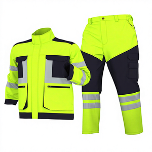 Set <span class=keywords><strong>di</strong></span> Abbigliamento da <span class=keywords><strong>Lavoro</strong></span> Personalizzato in Velluto Poliestere Fluorescente ad Alta Visibilità, Caldo e Impermeabile per Inverno, Edilizia e Officina - Product Image 2