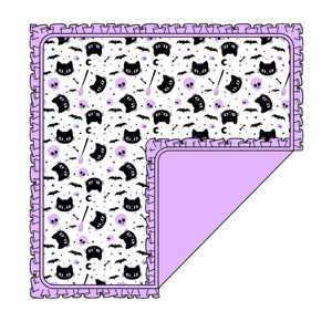 <span class=keywords><strong>Couverture</strong></span> d'emmaillotage réversible en bambou pour bébé, motif citrouille à volants, à carreaux tourbillonnants roses, pour Halloween - Product Image 3
