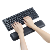 Reposamuñecas Ergonómico de Espuma Viscoelástica para Teclado, con Cubierta de Cuero PU, para Escritores, Gamers y Uso en Oficina, Certificado y Personalizable