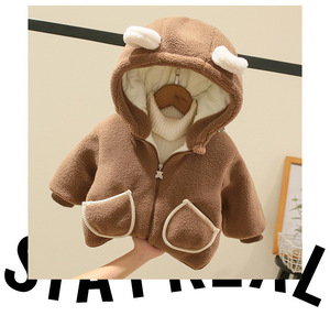 เสื้อโค้ทกำมะหยี่สำหรับเด็กเสื้อผ้าฤดูหนาวสำหรับเด็กทารกเด็กผู้ชายและเด็กผู้หญิงผ้าคอตตอนขนแกะอบอุ่นและหนา - Product Image 5