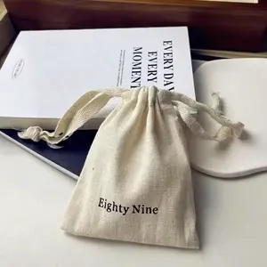 프로모션 촛불 보석 포장 황마 대마 가방 삼베 린넨 작은 캔버스 Drawstring 가방 사용자 정의 로고