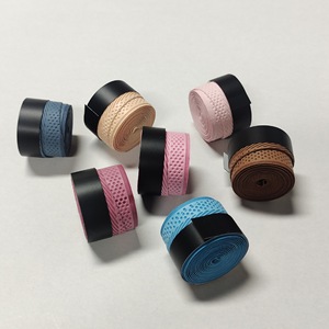 Bande adhésive pour raquette en cuir PU couleur macaron personnalisée, antidérapante, pour badminton, tennis de table, pêche, avec surface gaufrée - Product Image 4