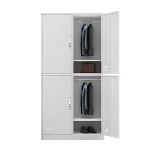 Armoire de rangement à 4 portes en acier, avec barre de suspension, étanche à l'humidité, pour l'école et le <span class=keywords><strong>bureau</strong></span>, fabriquée en Chine - Product Image 4