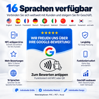 Support de carte NFC en acrylique étanche de 10 cm pour avis Google et QR Code, vente en gros