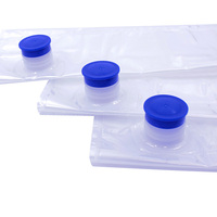 Sac en plastique transparent personnalisé de qualité alimentaire avec bouchon bleu pour le stockage et l'emballage commercial d'eau, de jus et d'huile comestible