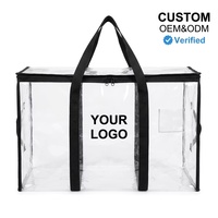 Panier de rangement transparent en PVC transparent, résistant, imperméable, compressé sous vide, écologique, recyclable, avec logo personnalisé, pour la vente en gros