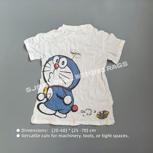 ผ้าเช็ดทำความสะอาดอุตสาหกรรมคุณภาพสูง แพ็คสุดคุ้ม ผ้าเช็ดทำความสะอาดจากเสื้อยืดสีขาวพิมพ์ลาย จำหน่ายส่งตรงจำนวนมาก สำหรับการเช็ดทำความสะอาดประจำวัน - Product Image 3