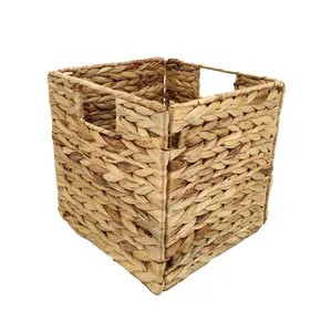 Wholesale Handmade Woven Hyacinth Baskets For Shelves With Drawers Storage Cabinet