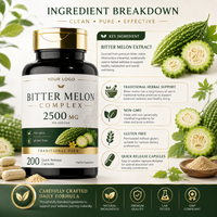 100% Capsules d'extrait de melon amer pur et naturel | 60,90,120 Capsules végétaliennes | Extrait de fruit de melon amer | Sans gluten