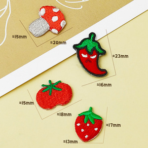 Accessoires vestimentaires, tissu brodé, patchs en tissu de dessins animés, <span class=keywords><strong>légumes</strong></span> <span class=keywords><strong>et</strong></span> <span class=keywords><strong>fruits</strong></span> - Product Image 2